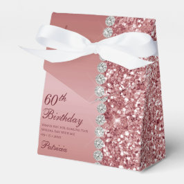 Elegant Rose Gold 60th Birthday Geschenkschachtel