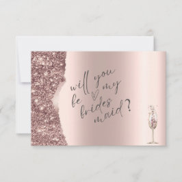 Elegant Rose Gold Glitter Script Einladung