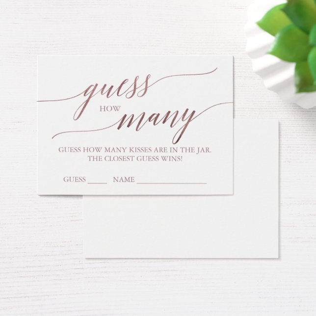 Elegant RoseGold Kalligraphie schätzen wie viele K (Schreibtisch)