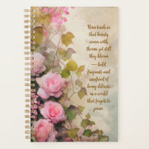 Elegant Roses Floral Planner – Romantic Botanical