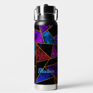 Elegant rot lila gurt geometrisch trinkflasche