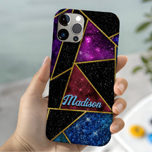 Elegant roter lila Mädchen geometrisch Case-Mate iPhone Hülle