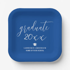 Elegant Royal Blue 2024 Graduate Graduation Party Pappteller