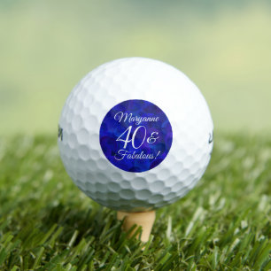 Elegant Royal Blue 40 & Fabulous Geburtstagsparty Golfball