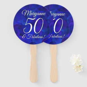 Elegant Royal Blue 50 und fabelhafte Geburtstagspa Fächer