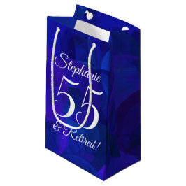 Elegant Royal Blue 55 & Remüde Rente Party Kleine Geschenktüte
