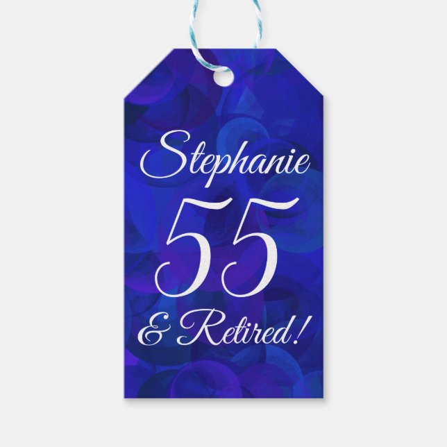 Elegant Royal Blue 55 und Rentabilisierung Geschenkanhänger (Vorderseite)