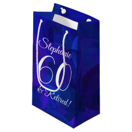 Elegant Royal Blue 60 & Remüde Rente Party Kleine Geschenktüte