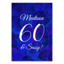 Elegant Royal Blue 60 & Sassy Birthday Party