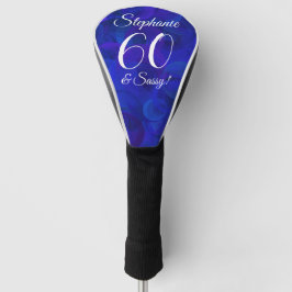 Elegant Royal Blue 60 und Sassy Birthday Party Golf Headcover