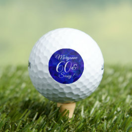 Elegant Royal Blue 60 und Sassy Birthday Party Golfball
