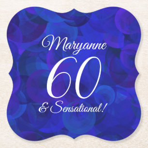 Elegant Royal Blue 60 und sensationeller Geburtsta Untersetzer