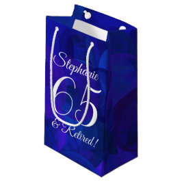 Elegant Royal Blue 65 & Remüde Rente Party Kleine Geschenktüte