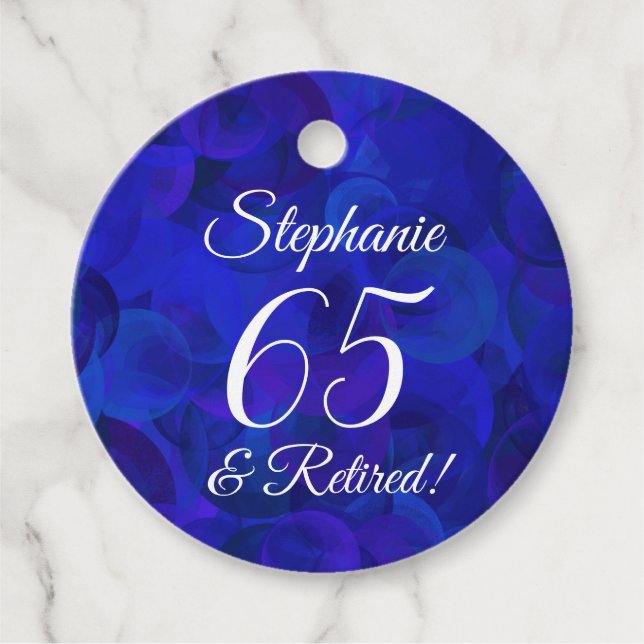 Elegant Royal Blue 65 und Rentabilisierung Geschenkanhänger (Vorderseite)