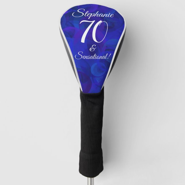 Elegant Royal Blue 70 und sensationeller Geburtsta Golf Headcover (Vorderseite)