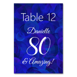 Elegant Royal Blue 80 und Phantastische Geburtstag Tischnummer