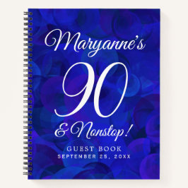 Elegant Royal Blue 90 und Nonstop Birthday Party Notizbuch