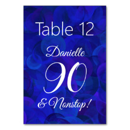 Elegant Royal Blue 90 und Nonstop Birthday Party Tischnummer