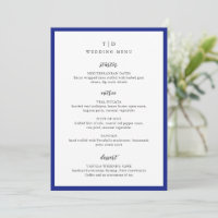 Elegant Royal Blue Monogram Modern Wedding
