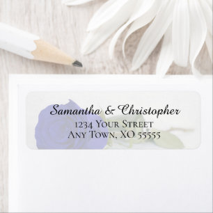 Elegant Royal Blue Rose Wedding Rücksendeadresse