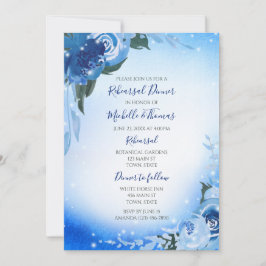 Elegant Royal Blue Watercolor Einladung