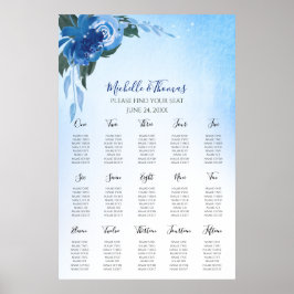 Elegant Royal Blue Watercolor Poster