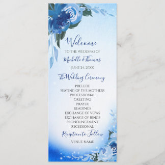 Elegant Royal Blue Watercolor Programm