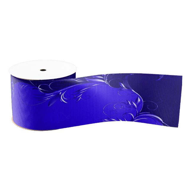 Elegant Royal Blue Wedding Ripsband (Spule)