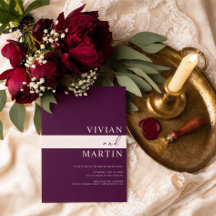 Elegant Royal Crimson Wedding All-in-One QR