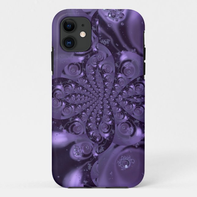 Elegant Royal Lila Liquid Sparkle Case-Mate iPhone Hülle (Rückseite)