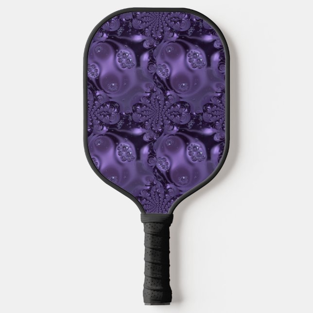 Elegant Royal Lila Liquid Sparkle Pickleball Schläger (Vorderseite)