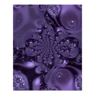 Elegant Royal Lila Liquid Sparkle Poster