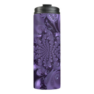 Elegant Royal Lila Liquid Sparkle Thermosbecher