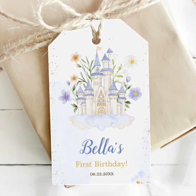 Elegant Royal Princess Castle Birthday Party Geschenkanhänger (Von Creator hochgeladen)