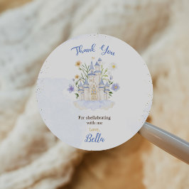 Elegant Royal Princess Castle Birthday Party  Runder Aufkleber