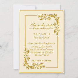 Elegant Royal Save the Date Einladung