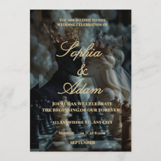 Elegant Royal Wedding Invitation Einladung