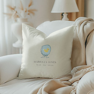 Elegant Rubber Ducky Ribbon Baby Kissen