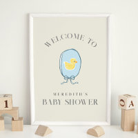 Elegant Rubber Ducky Ribbon Babydusche
