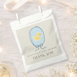 Elegant Rubber Ducky Ribbon Babydusche Geschenktütchen