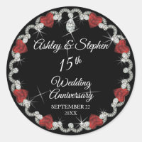 Elegant Ruby und Diamonds 15 Jahre