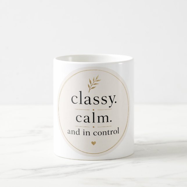 Elegant Ruhig und Kontrolliert Kaffeetasse (Mittel)