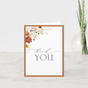 Elegant Rust Orange Calligraphy Danke Card