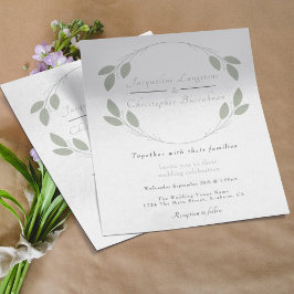 Elegant Rustic Eucalyptus Wedding Einladungen Flyer