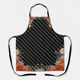 Elegant rustic floral kitchen schürze