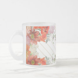 Elegant rustic floral mattglastasse