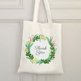 Elegant Rustic Holly Vintag Green Vielen Dank Tragetasche