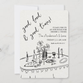 Elegant Rustic Thanksgiving Dinner Einladung