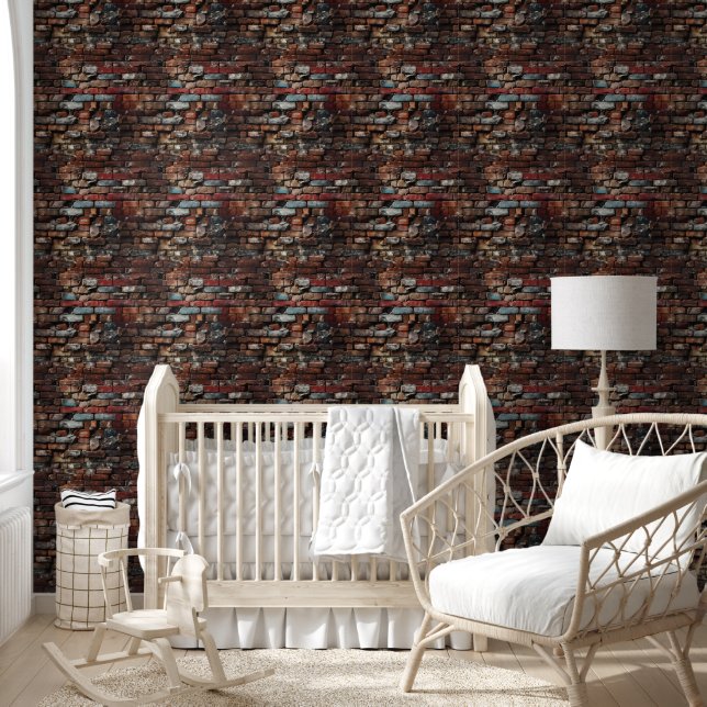 Elegant Rustic Vector Brick Realistisch Minimalist Tapete (Kinder)