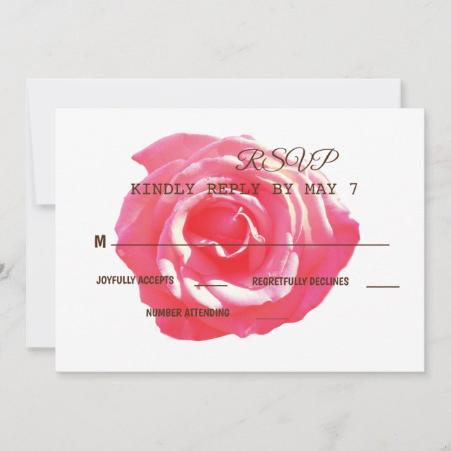Elegant Rustic Wedding RSVP Einladung (Vorderseite)